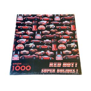 SPRINGBOK NIB Red Hot Super Bolides 1000 Piece Sports Car Jigsaw Puzzle